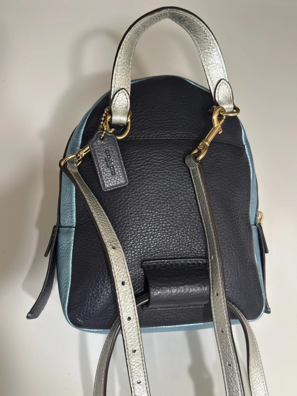 Coach Andi Colorblock Metallic Multicolor Leather Convertible Backpack F49122